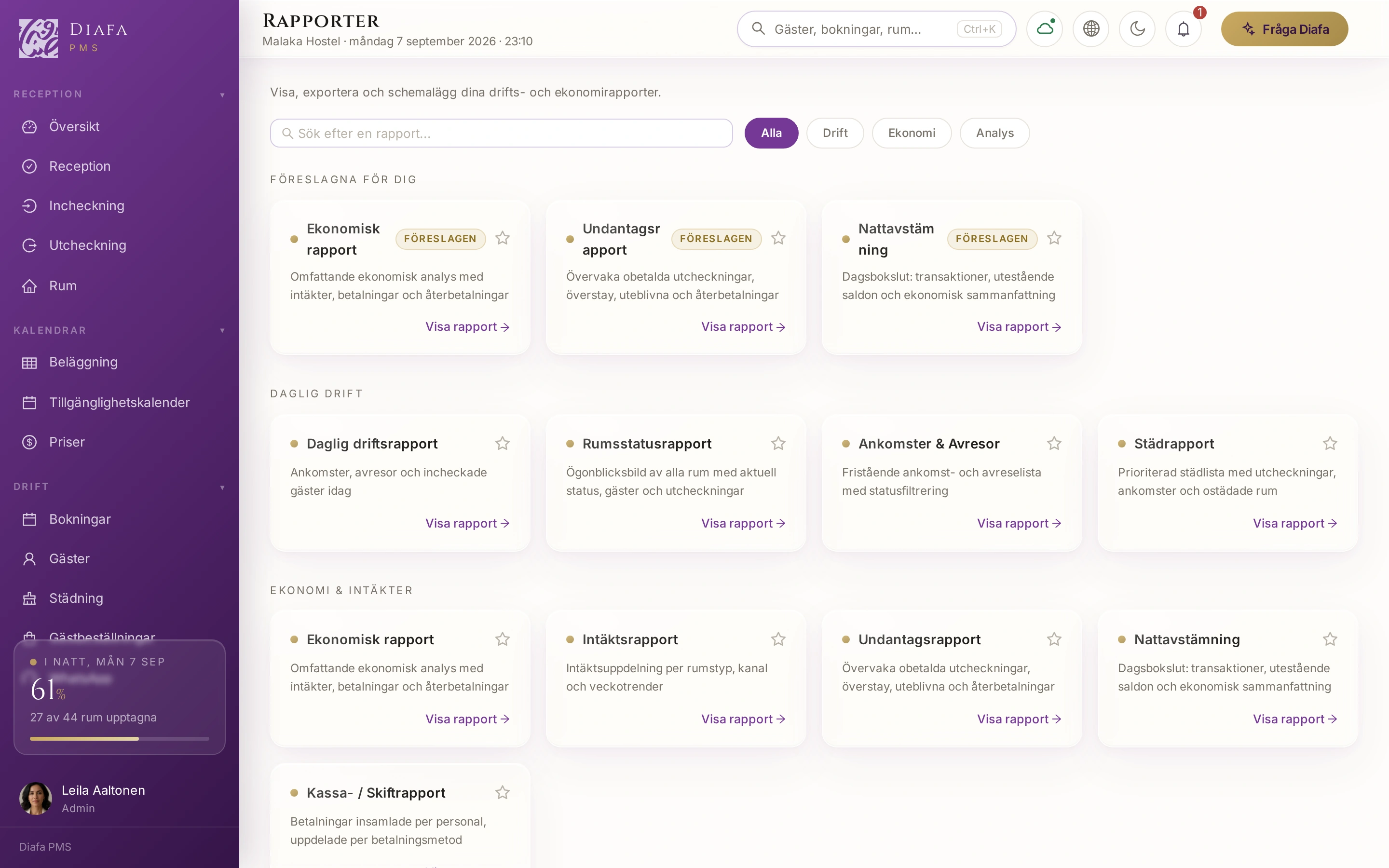 Heltäckande rapportering och AI-drivna insikter